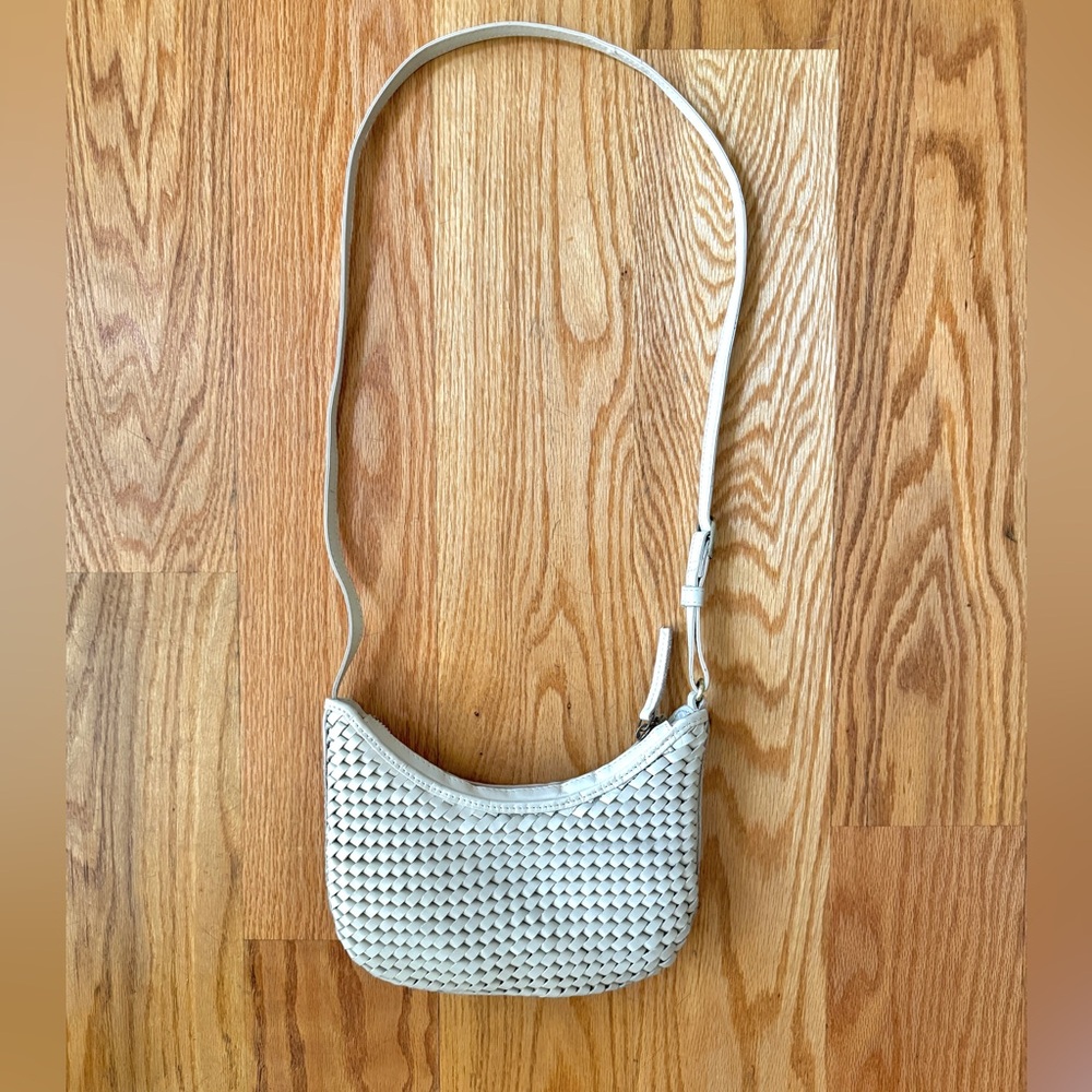 BemBien Woven Cream Leather Bag